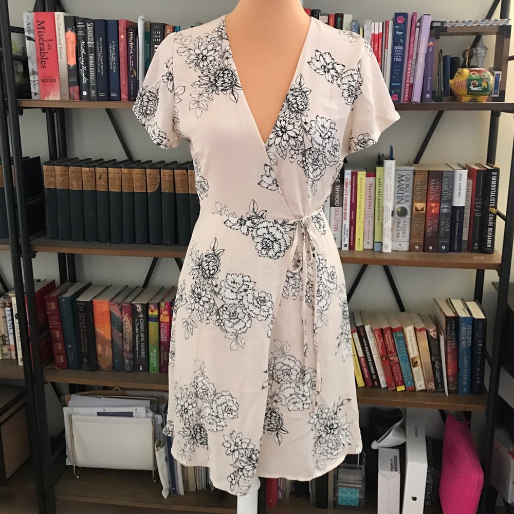 Lush Floral Wrap Dress